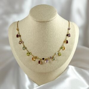 Collar de Oro Amarillo con Piedras