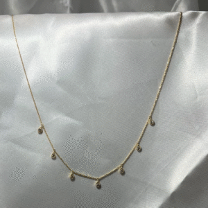Collar Oro Amarillo con Diamantes