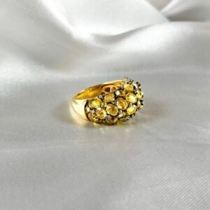Anillo de Citrinos con Diamantes