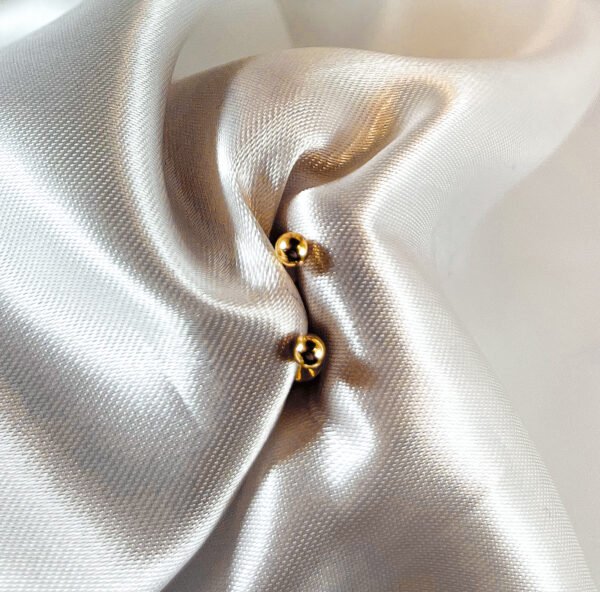 Aros de oro amarillo circulares para bebé 7