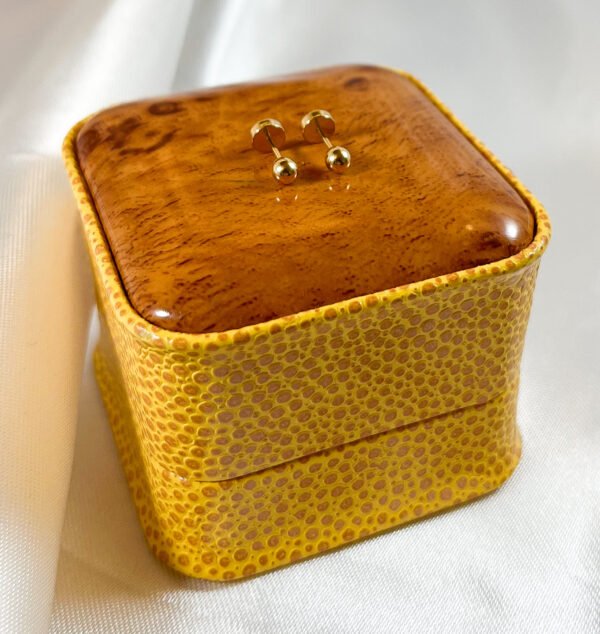 Aros de oro amarillo circulares para bebé 2